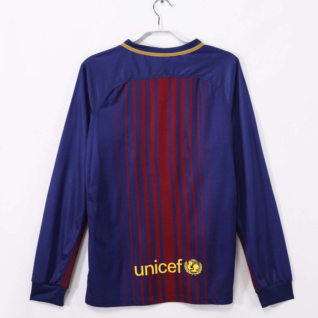 Barcelona 2017/18 Home Retro Long Sleeve Jersey