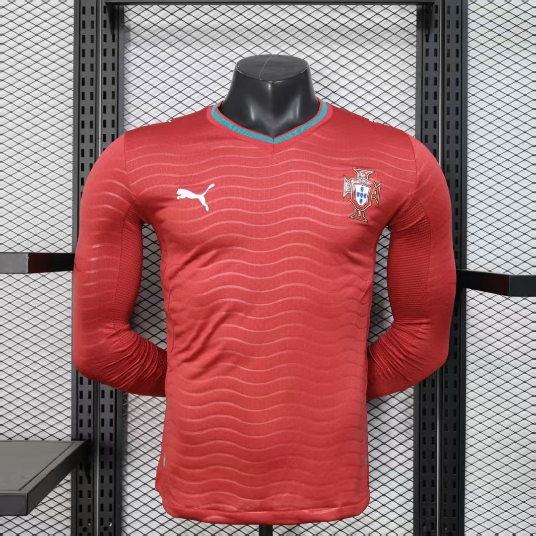 Portugal 2025/26 Home Player Long Sleeve Jersey