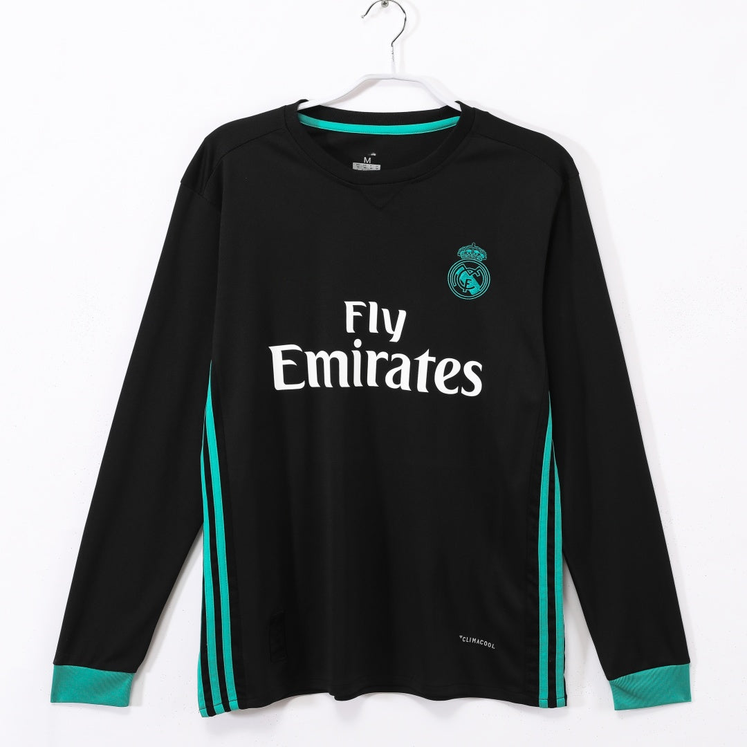 Real Madrid 2017/18 Away Retro Long Sleeve Jersey