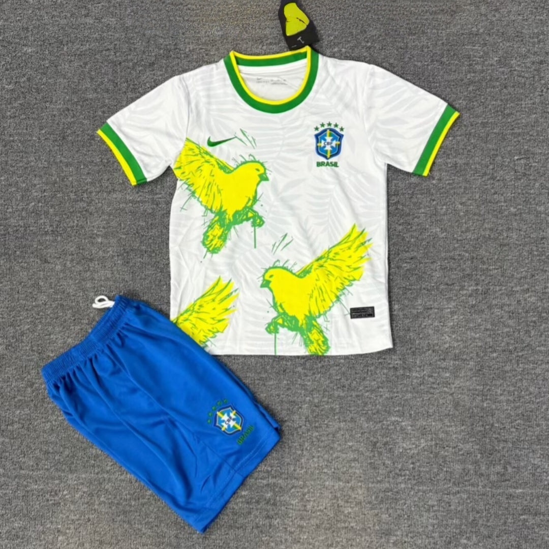Brazil 2025/26 White Bird Special Kids Tracksuit