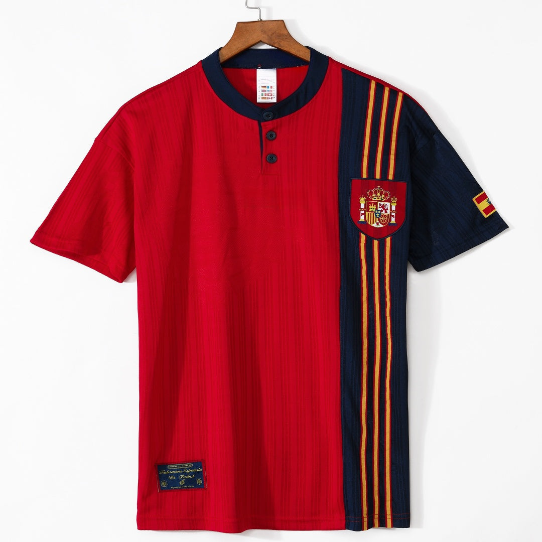 Spain 1996 Home Retro Jersey